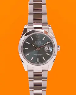 ROLEX DATEJUST 41MM 126300 MINT GREEN DIAL SMOOTH ON OYSTER 2025