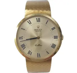 ROLEX CELLINI 18K SOLID YELLOW GOLD MANUAL WIND MEN'S WRIST WATCH 32MM