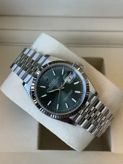 NEW ROLEX DATEJUST 126234 MINT GREEN JUBILEE BRACELET