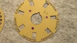 Rolex President Calendar disc, rotor and Indicator Seating. Original For 18038