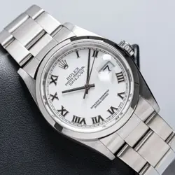 ROLEX DATEJUST 16200 WHITE ROMAN DIAL OYSTER BRACELET 2002 YEAR
