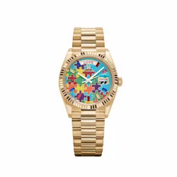 ROLEX DAY-DATE 36 128238 'EMOJI PUZZLE' YELLOW GOLD (2025)