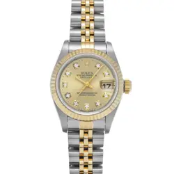 ROLEX DATEJUST 69173G CHAMPAGNE/DIAMOND WATCH 680704