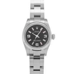 ROLEX OYSTER PERPETUAL 26 176200 BLACK WATCH 682942