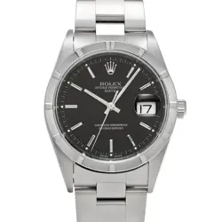 ROLEX OYSTER PERPETUAL DATE 15210 BLACK WATCH 682339