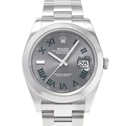 ROLEX DATEJUST 41 126300 SLATE/GREEN ROMAN DIAL  900484