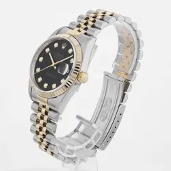 ROLEX DATEJUST 10P DIAMOND 16233G BLACK W 900892