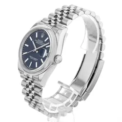 ROLEX DATEJUST 36 126200 BLUE FLUTED BAR 5 ROW JUBILEE 904732