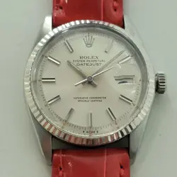 ROLEX OYSTER DATEJUST REF 1601 36MM 18K SS MENS 1970S VINTAGE AUTOMATIC RA594