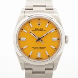 ROLEX OYSTER PERPETUAL 126000 SS SS AT YELLOW-FACE 1 EXTRA LINK
