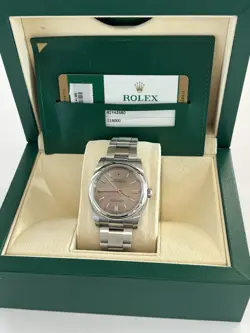 ROLEX OP DATEJUST SILVER INDEX DIAL 36MM AUTOMATIC WATCH 116000 - FULL SET
