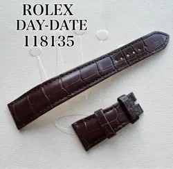 GENUINE ROLEX LEATHER BELT FOR 118135 BROWN YZ5739