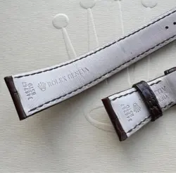 Genuine Rolex Leather Belt For 118135 Brown Yz5739