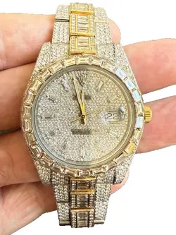 ROLEX DATEJUST 41MM TWO TONE BAGUETTE DIAMOND