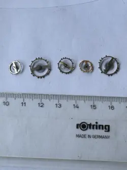ORIGINAL LOT OF 5 ROLEX  COMPLETE BALANCE WHEELS WITH  SPIRALS