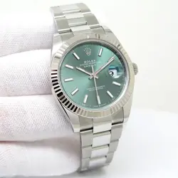 ROLEX 126334 DATEJUST WITH MINT GREEN DIAL ON OYSTER