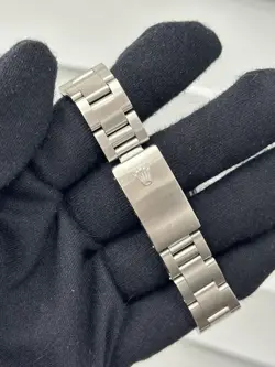 VINTAGE ROLEX Date 15200 Blue Dial Diamond Bezel Stainless Steel Watch 34mm