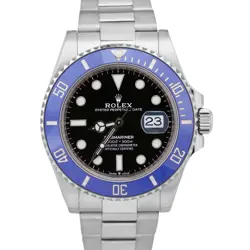 ROLEX SUBMARINER DATE 41 COOKIE MONSTER 18K WHITE GOLD BLUE 41MM 126619 LB BOX