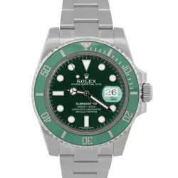 ROLEX SUBMARINER DATE HULK GREEN 40MM CERAMIC STAINLESS STEEL 116610 LV WATCH