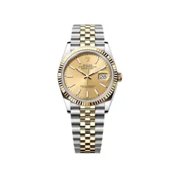 ROLEX DATEJUST 126233-0015 FLUTED BEZEL CHAMPAGNE DIAL 36MM WOMEN’S WATCH
