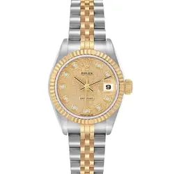 ROLEX DATEJUST STEEL YELLOW GOLD ANNIVERSARY DIAMOND DIAL LADIES WATCH 79173