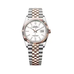 ROLEX DATEJUST 126231-0017 OYSTERSTEEL-EVEROSE GOLD WHITE DIAL 36MM WOMEN WATCH