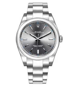 ROLEX OYSTER PERPETUAL 114300 2017 W/PAPER AUTO SS BLACK DIAL MEN'S WATCH 39MM