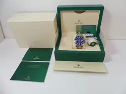 ROLEX SS/18K BLUE 41MM SUBMARINER DATE CERAMIC BEZEL 126613 126613LB 41MM B/P