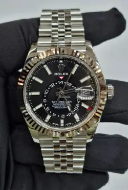 ROLEX SKY-DWELLER 326934 BLACK DIAL JUBILEE BRACELET PREOWNED 2023 .B17752