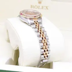 Rolex 26mm 18K Half Yellow Gold Red Degrade Diamonds REF: 69173 (R Series)