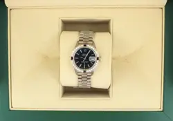 ROLEX LADIES DATEJUST 69279 BLUE DIAL DIAMOND BEZEL WG PRESIDENT NO PAPERS 26MM