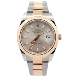 ROLEX DATEJUST 41MM SILVER DIAL WATCH 126333 41 MM YG