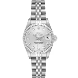 ROLEX DATEJUST STEEL WHITE GOLD DIAMOND LADIES WATCH 79174 UNWORN NOS