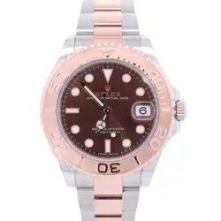 ROLEX YACHT-MASTER 37MM CHOCOLATE DIAL WATCH 268621 ROSE GOLD