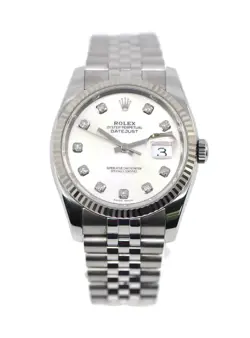 ROLEX DATEJUST DIAMOND STAINLESS STEEL WATCH 116234