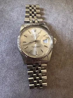 ROLEX DATEJUST 36MM REF. 16014 SILVER DIAL 1986