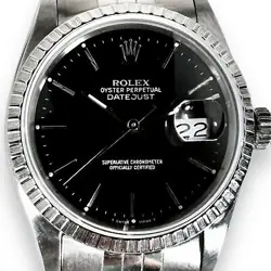 MEN'S ROLEX DATEJUST 16030 BLACK DIAL