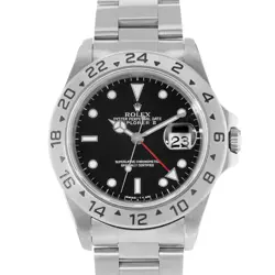 ROLEX EXPLORER II 16570 40MM BLACK INDEX STEEL OYSTER MENS WATCH 1998