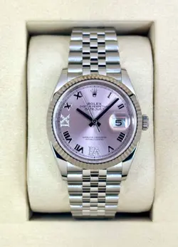 NEW 2025 ROLEX DATEJUST 36MM 126234 STAINLESS STEEL JUBILEE PINK DIAL