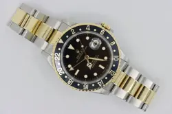 ROLEX GMT-MASTER II 16713 BLACK DIAL & BEZEL TWO-TONE OYSTER BAND CIRCA 1991