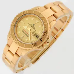ROLEX YACHT-MASTER 169628 18K YELLOW GOLD 29MM LADIES WATCH W/BOX EXCELLENT