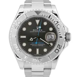 ROLEX YACHT-MASTER PLATINUM RHODIUM 40MM STAINLESS STEEL OYSTER WATCH 116622
