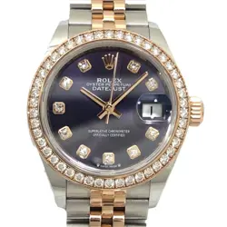 ROLEX DATEJUST 28 RANDOM RB279381RBR AUBERGINE SS/K18PG LADIES #OKW013