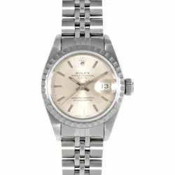 ROLEX 69240 OYSTER PERPETUAL DATE ENGRAVED BEZEL LADIES #GP091