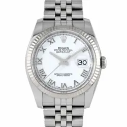ROLEX 116234 DATEJUST RANDOM WG X SS ROULETTE ENGRAVING MEN'S #GP030