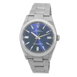 ROLEX STAINLESS STEEL 36MM OYSTER PERPETUAL BLUE DIAL 126000 BOX 2021MINTY