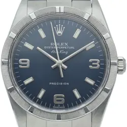 ROLEX AIR KING 14010M(Y) STAINLESS STEEL MENSWATCH BLUE USED