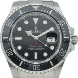 ROLEX SEA-DWELLER WATCH RED SEED 126600 STAINLESS STEEL MENSWATCH BLACK USED