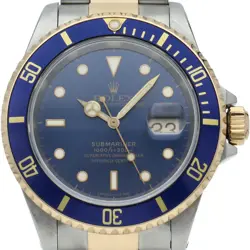 ROLEX SUBMARINER DATE BLUE TRITIUM 16613LB(X) K18YG/STAINLESS STEEL MENSWATC...