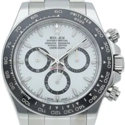 ROLEX COSMOGRAPH DAYTONA WATCH 126500LN STAINLESS STEEL MENSWATCH WHITE USED